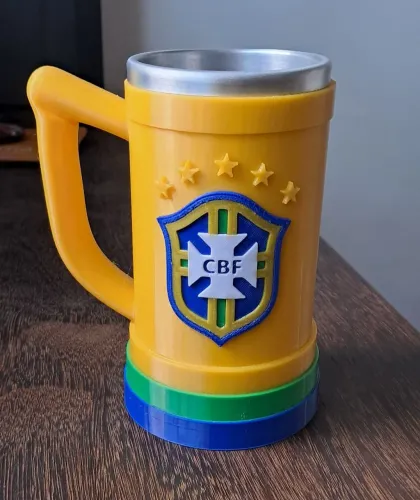 Caneca choppeira 500ml seleção brasileira