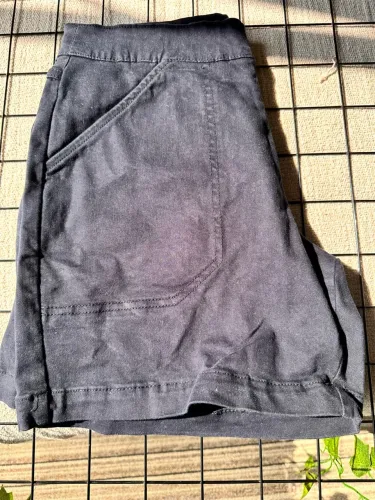 Calções Femininos Nautica Jeans Co. Bolsos Chapa Cinza Grafite - Tam S (Novos)