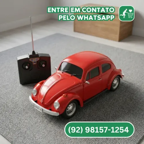 Carrinho Controle Remoto Fusca Classico Miniatura Coleção