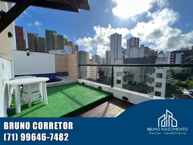 COBERTURA TRIPLEX 4 QUARTOS 3 SUÍTES 170M² NA PITUBA