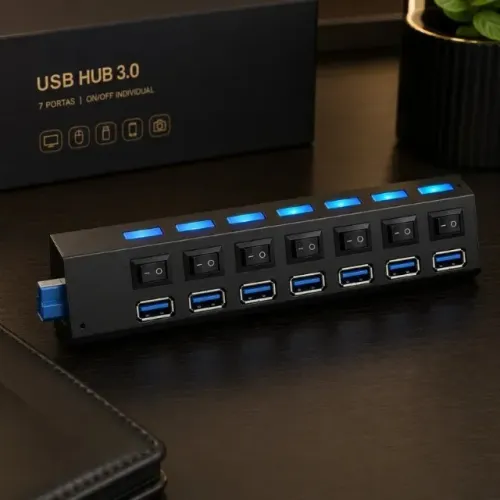 Hub Usb 7 Portas Usb, Pronta Entrega!