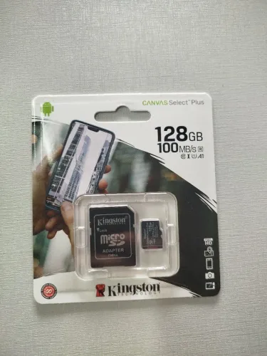 CARTÃO DE MEMÓRIA MICRO SD 128GB KINGSTON CANVAS SELECT PLUS + ADAPTADOR