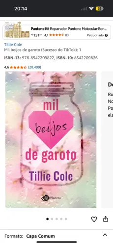 Livro Mil Beijos de Garoto