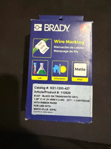 fita rotuladora Brady M21-1250-427