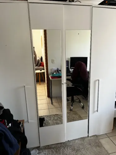Guarda Roupa 4 Portas 2 Gavetas Branco