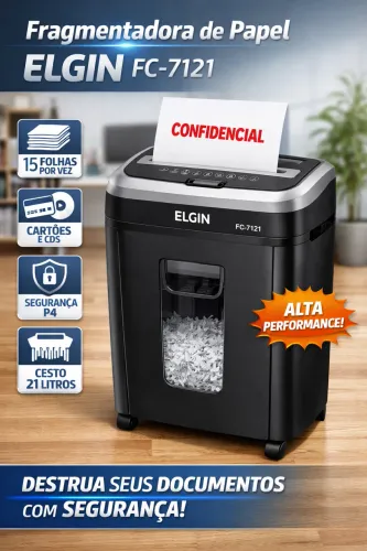 Fragmentadora de Papel Elgin FC-7121. 