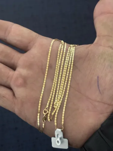 Cordão Piastrine Ouro 18K Diamantado Maciço
