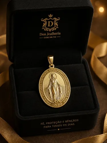 Pingente Nossa Senhora das Graças em Ouro 18K 750
