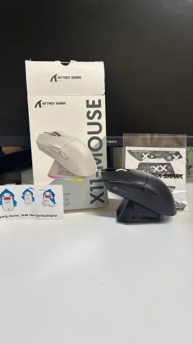 Mouse Attack Shark X11 NOVO + Dock de Carregamento