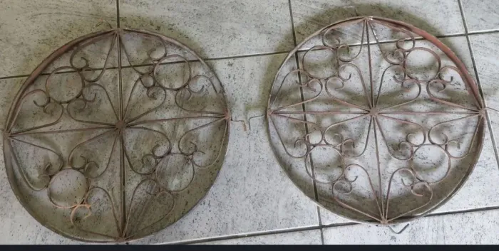 Antiguidade antigo em ferro USO enfeite decoração