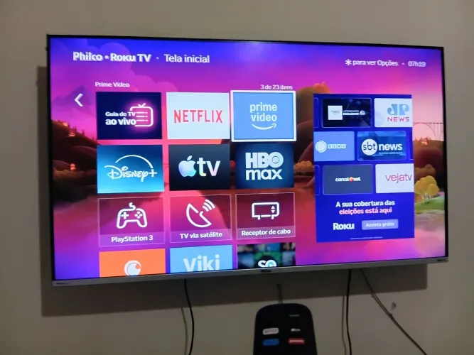 Smart TV Philco 50" Roku 4K - Imagem Perfeita (Zeradíssima)