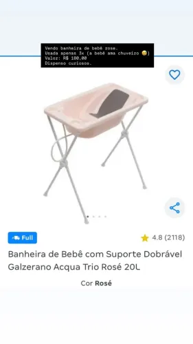 Banheira Bebê Nova