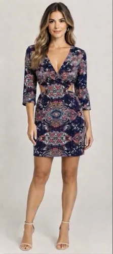 Vestido tam P estampa paisley Handbook