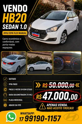 Hyundai HB20S C.plus/c.style1.0 Flex 12V Mec. 4P 2016