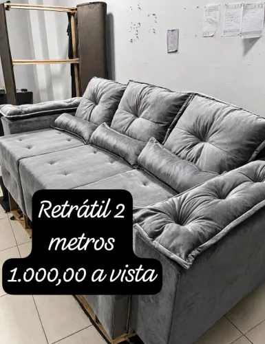 Sofá retrátil 3 lugares da fábrica
