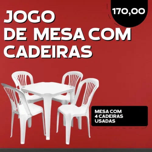 Jogo de mesa e cadeiras