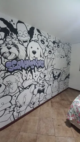 Pintura artística em parede/ Desenho em parede