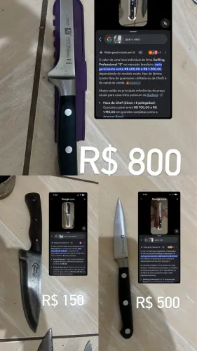Facas artesanais