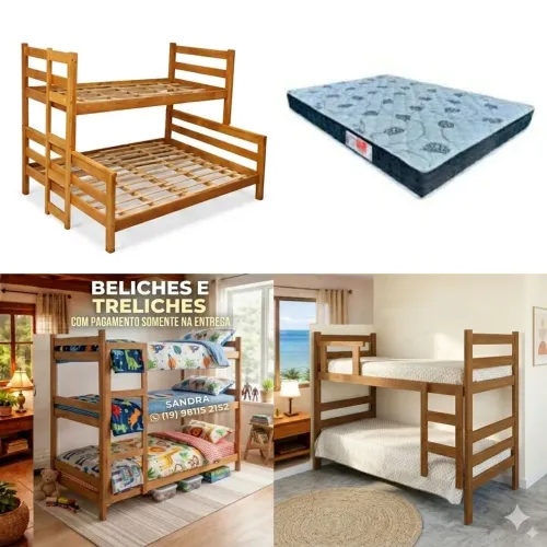 Beliches,treliches ,linhas retas, perfeitas para otimizar qualquer espaço 