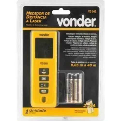 Medidor De Distância A Laser 40 M Vd 040 Vonder