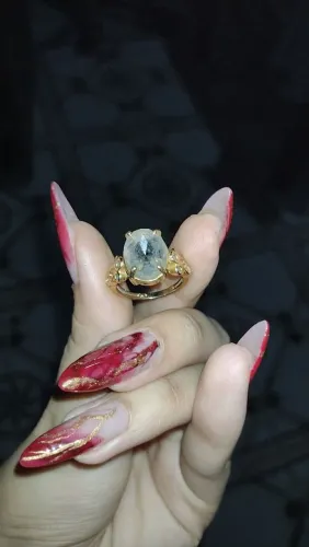 Anel Rommanel Cristal Facetado - Tamanho 16 - Bem Conservado
