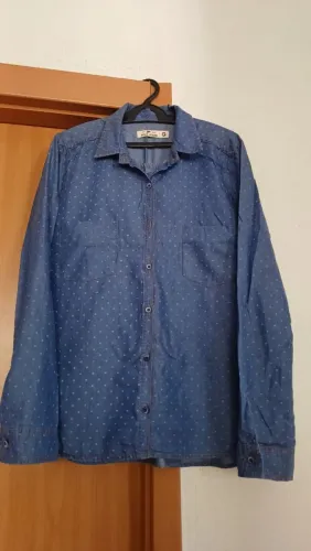 Camisa Jeans feminina TAM G