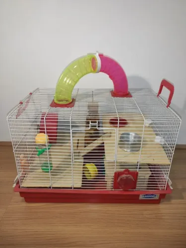 Gaiola para hamster/gerbil com acessórios
