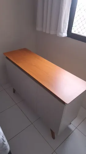 Móvel Rack MDF Seminovo. Medidas: 1,25x40