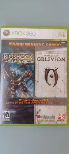 Bioshock e Elder Scrolls IV: Oblivion Xbox 360 original Físico