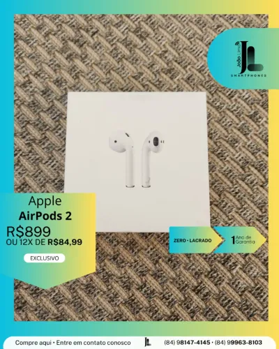 APPLE AIRPODS 2, LACRADO, EXCLUSIVO!