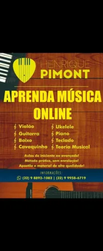 Aulas de instrumentos musicais online diretamente comigo