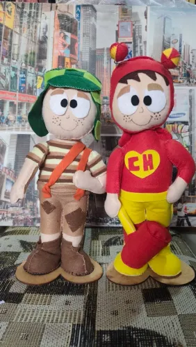 Bonecos Chaves e Chapolin em Feltro - 35 cm