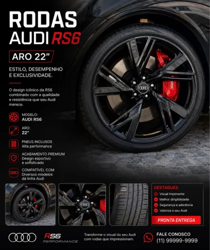 Rodas aro 22 audi rs6 