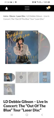 LASERDISC DEBBIE GIBSON  LIVE INCONSERT 