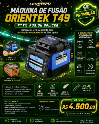 Máquina de Fusão Orientek T49 + Bolsa