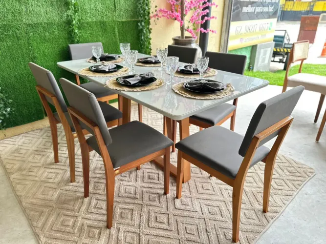 Mesa de jantar de 6 cadeiras