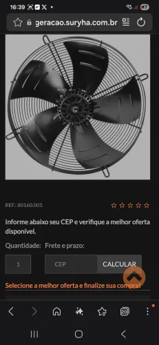 Ventilador exaustor para unidade frigorifica 500 mm AOS