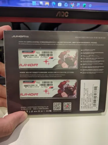 Memória ram 32GB (2x16GB) DDR4 CL16 JUHOR 3200MHz PC Gamer Desktop Novas lacradas