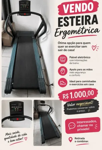Vendo Esteira Ergometrica