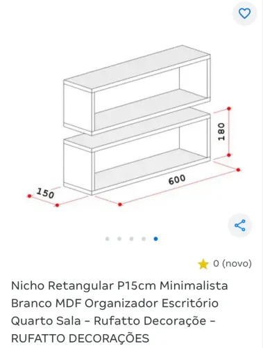 Vende prateleira MDF