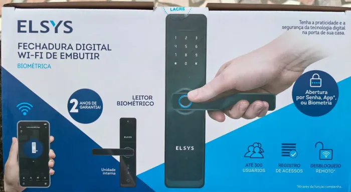 Fechadura eletrônica Elsys - nova, lacrada