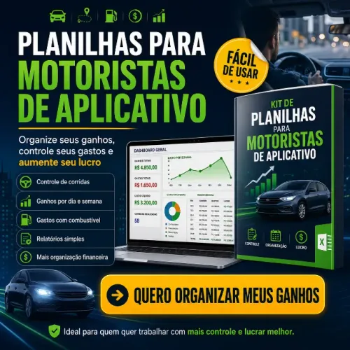 planilha financeira para motoristas de aplicativo
