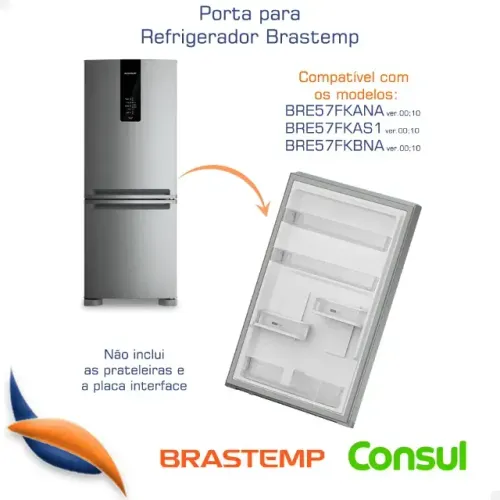 Porta Geladeira Brastemp Bre57fkana Original Inox (Usado)