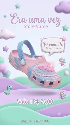 Crocs infantil que brilha