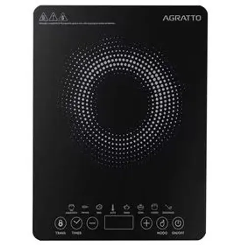 Fogão Cooktop de Indução Uma Boca Elétrico Toch Screen Display Digital - Fazemos Entregas!