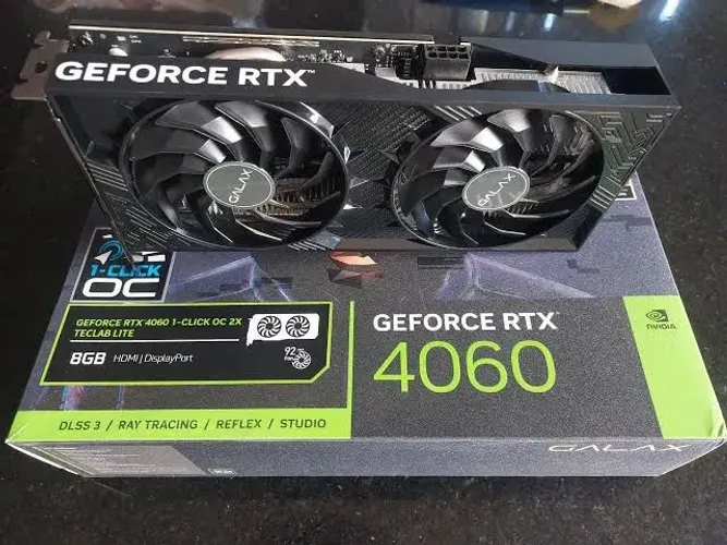 Placa de Vídeo GALAX RTX 4060 8GB 1-Click OC - Com Caixa Completa