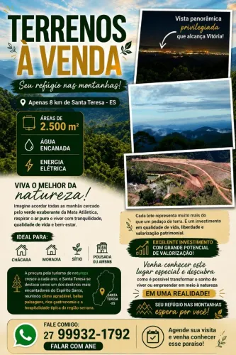 Terreno a venda próximo a cidade de Santa Teresa