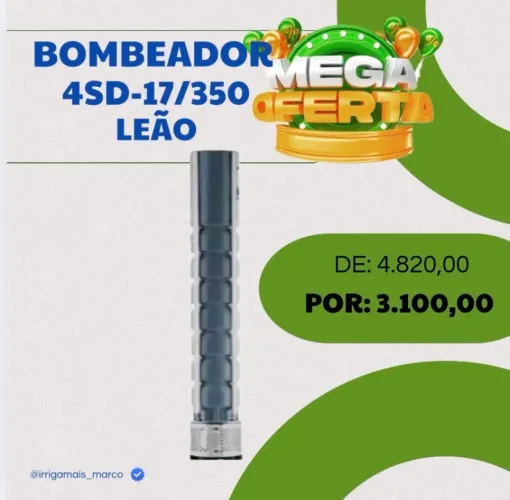 BOMBEADOR 4SD-17/350 LEÃO P/ MOTOR DE 6CV