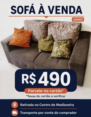 Sofá 2 lugares marrom