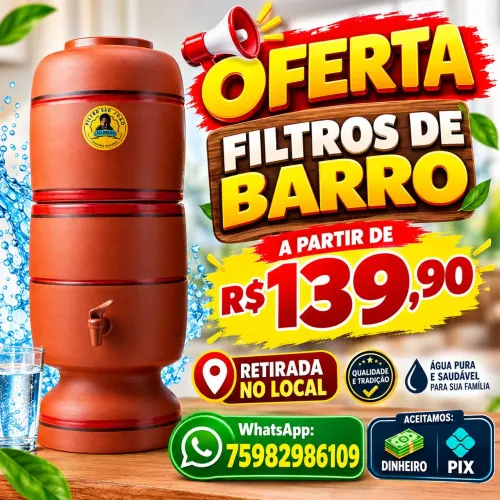 Filtros de barro/cerâmica - Oferta - A partir de: